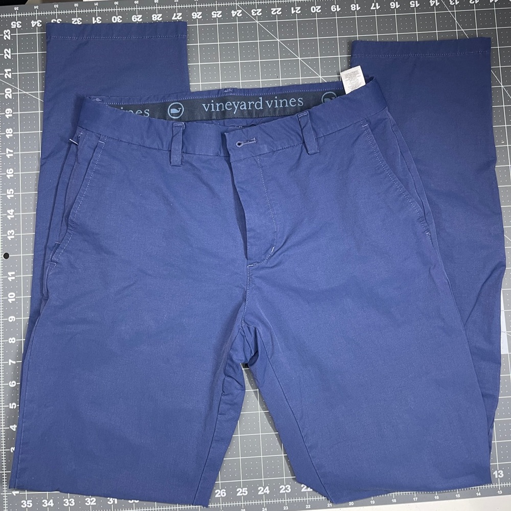 Vineyard Vines Pants Mens 30x32 On The Go OTG Performance Navy Blue Khaki Golf